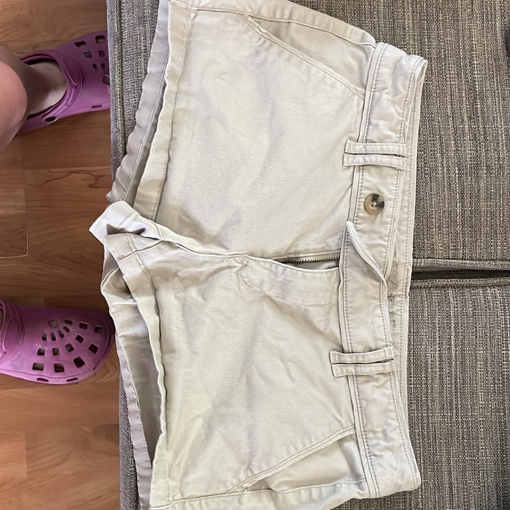 Arizona Jean Company Cream Jean Shorts Casual Comfort